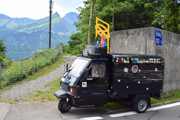 Ape on tour auf dem Brünigpass