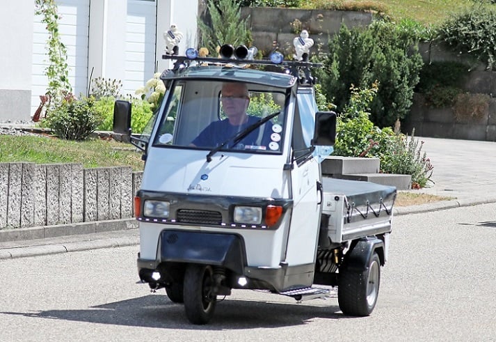 Ausfahrt am 15. Ape-Treffen in Bergfelden