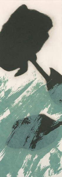 Formen Funde 2003/2004 | Mezzotinto, Siebdruck, Kupferplattenformat 8 x 21,5 cm, Blattgrösse 23 x 38 cm, Zerkall Bütten, 250 g/m2