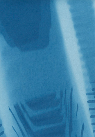 Lichtsieb 2009 | Cyanotypie, Papierformat 12 x 17.2 cm 