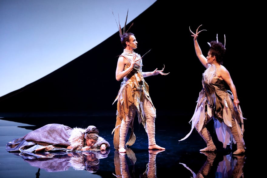 Belle Etoile (Marianne Lambert), l'Oiseau (Scott Belluz) et Tourterelle (Stéphanie Pothier)