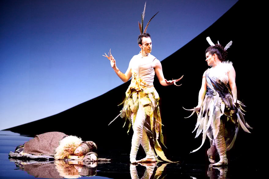 Belle Etoile (Marianne Lambert), l'Oiseau (Scott Belluz) et Tourterelle (Stéphanie Pothier)