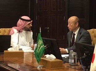 青山委員長とサウジ総合投資庁(SAGIA)幹部との面談