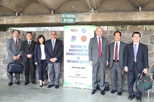 会場入り口でPCRAのExcutive Directorが出迎え