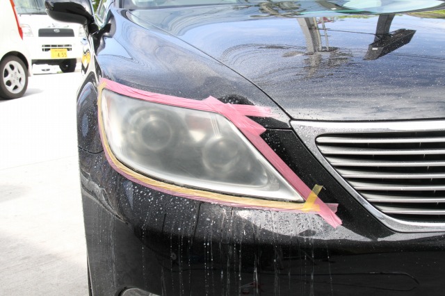 施工後　施工前と一目瞭然。曇りがすっきりとれました。