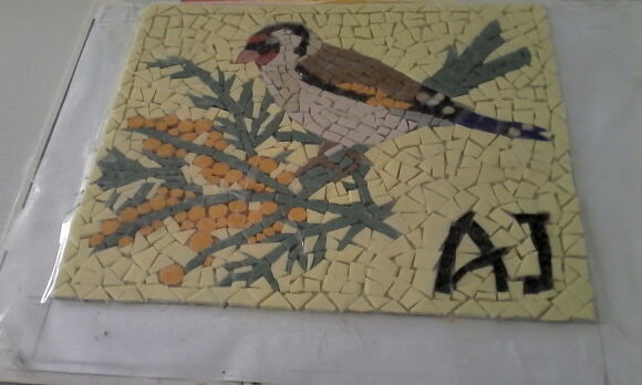 et "le chardonneret sur la branche de mimosa"