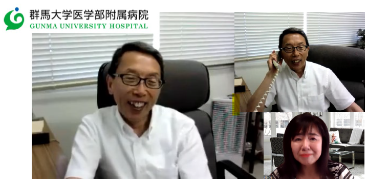 PC画面越しの齋藤先生と聞き手の古舘