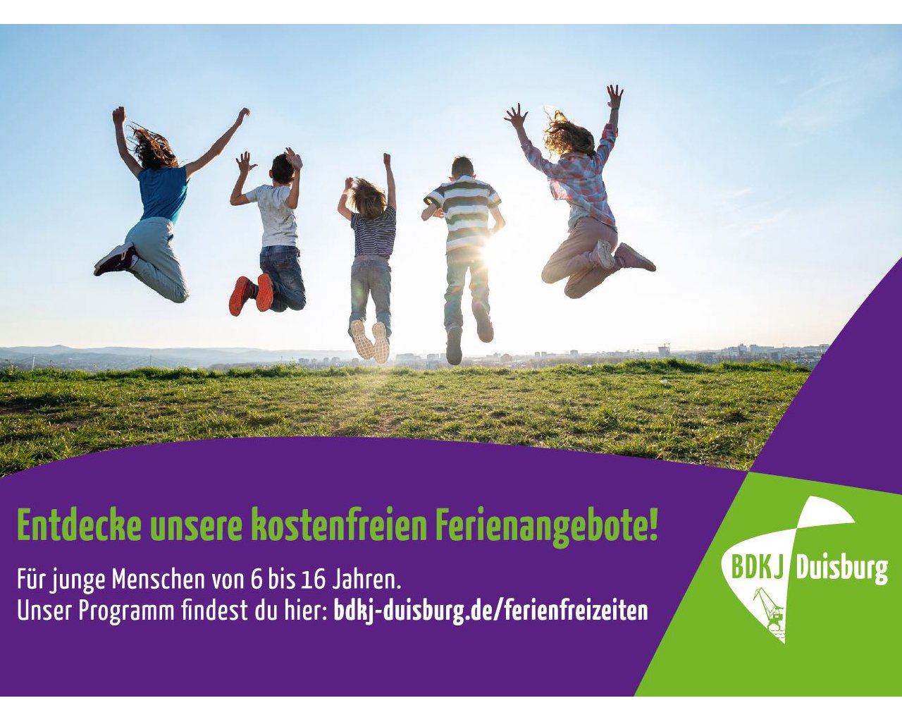 Kostenlose Ferienangebote vom BDKJ Duisburg - Für alle von 6 bis 16 Jahren