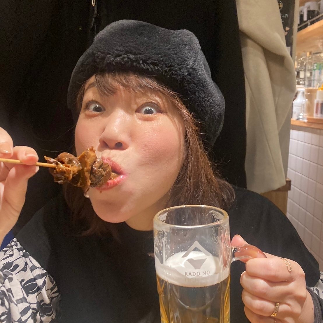 串とビールとおちよ