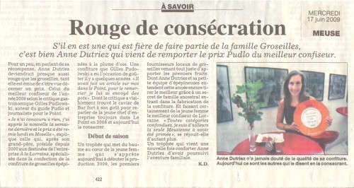 L'Est Républicain mercredi 17 juin 2009