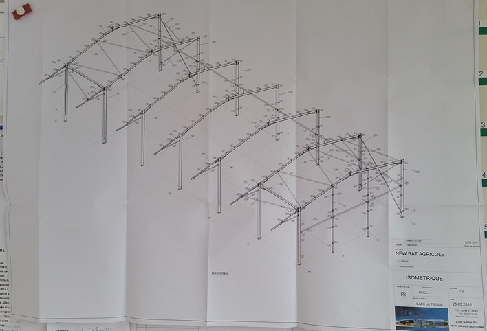Plan bâtiment agricole