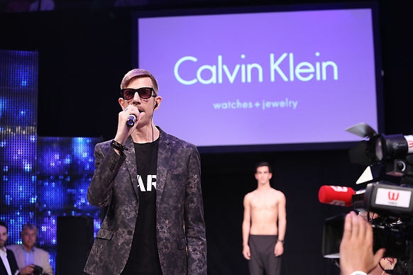 Martin Meister performing from his album Generations for Calvin Klein