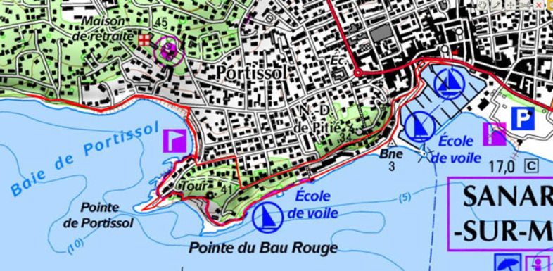 Itinéraire randonnée Sanary