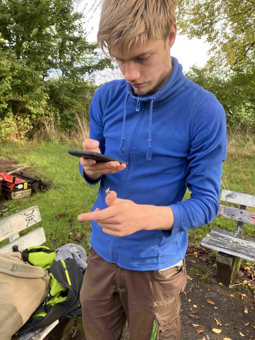 Eine Naturbeobachtung wird festgehalten.