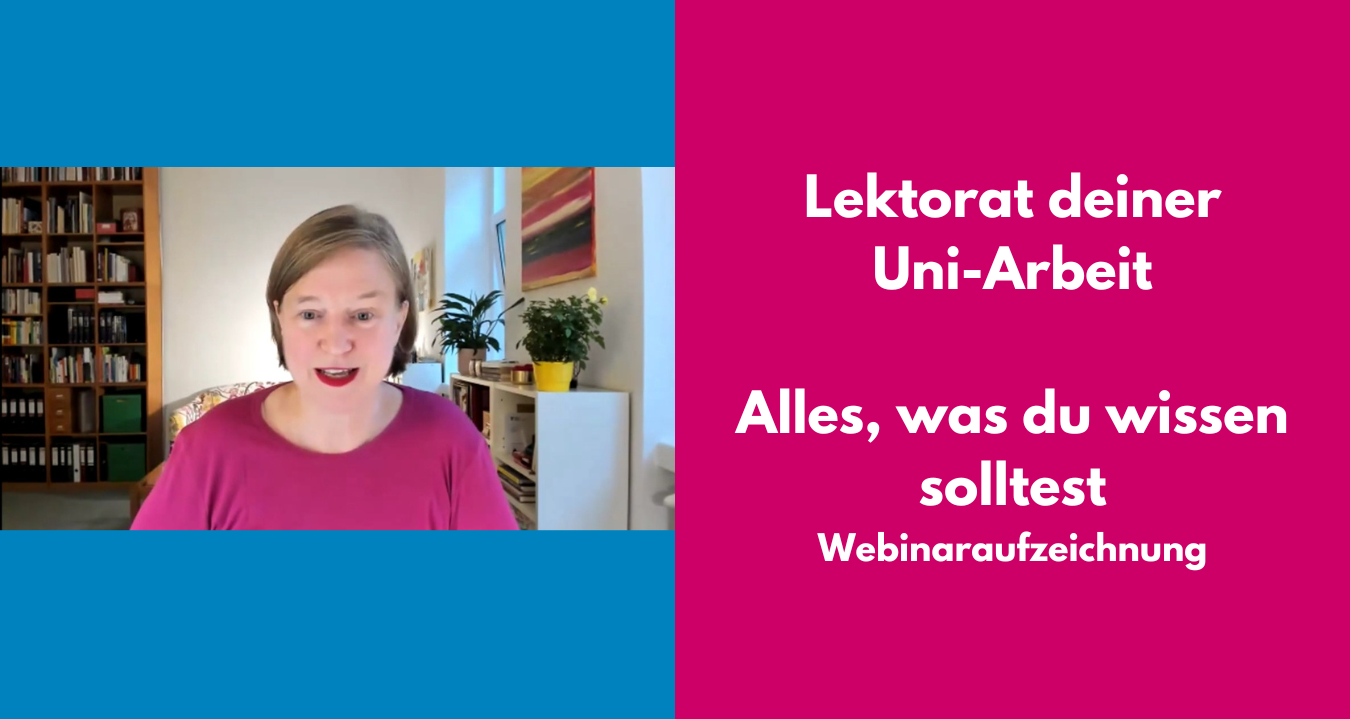 Lektorat einer Bachelorarbeit, Masterarbeit oder Dissertation