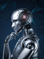 Roboter als Bild für KI. 