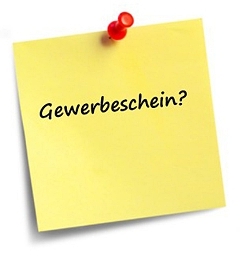 Post-it bezeichnet: "Gewerbeschein"?