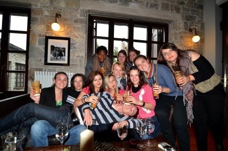 In Aristi - enjoying traditional Greek coffee