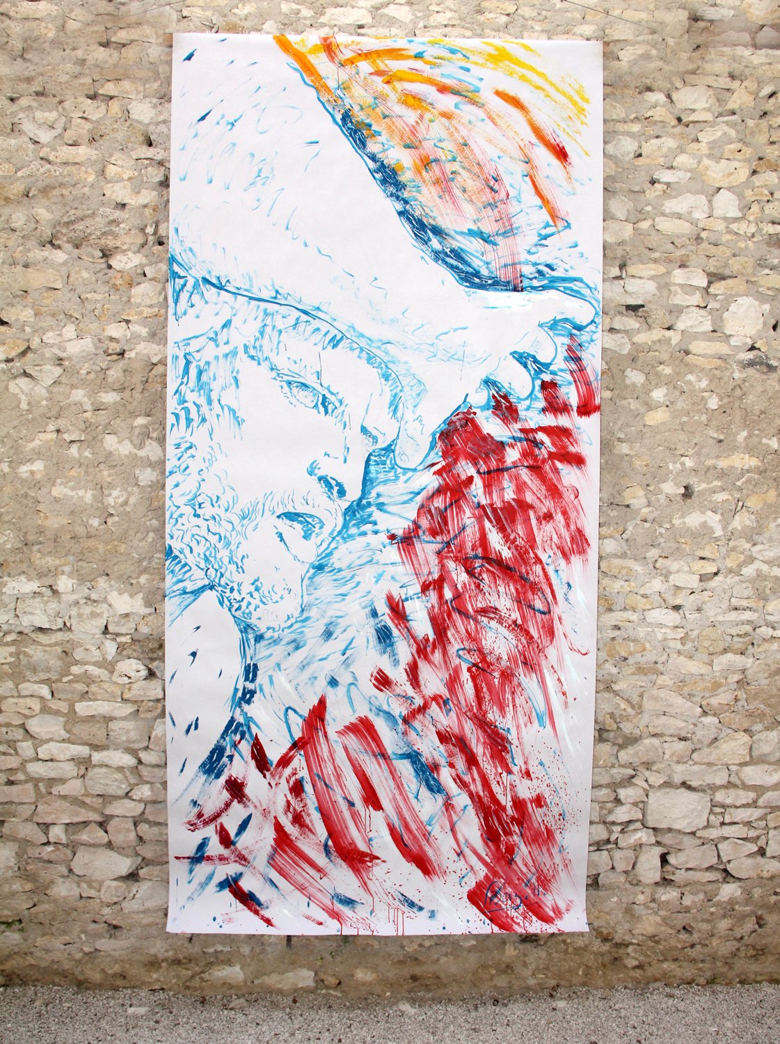 LE SACRE D'HERCULE, acrylique sur papier, 4.50 m x 2.20 m, 2011
