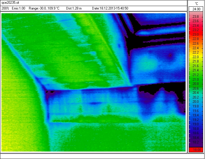 Infrarotaufnahme Luftdurchlässigkeit