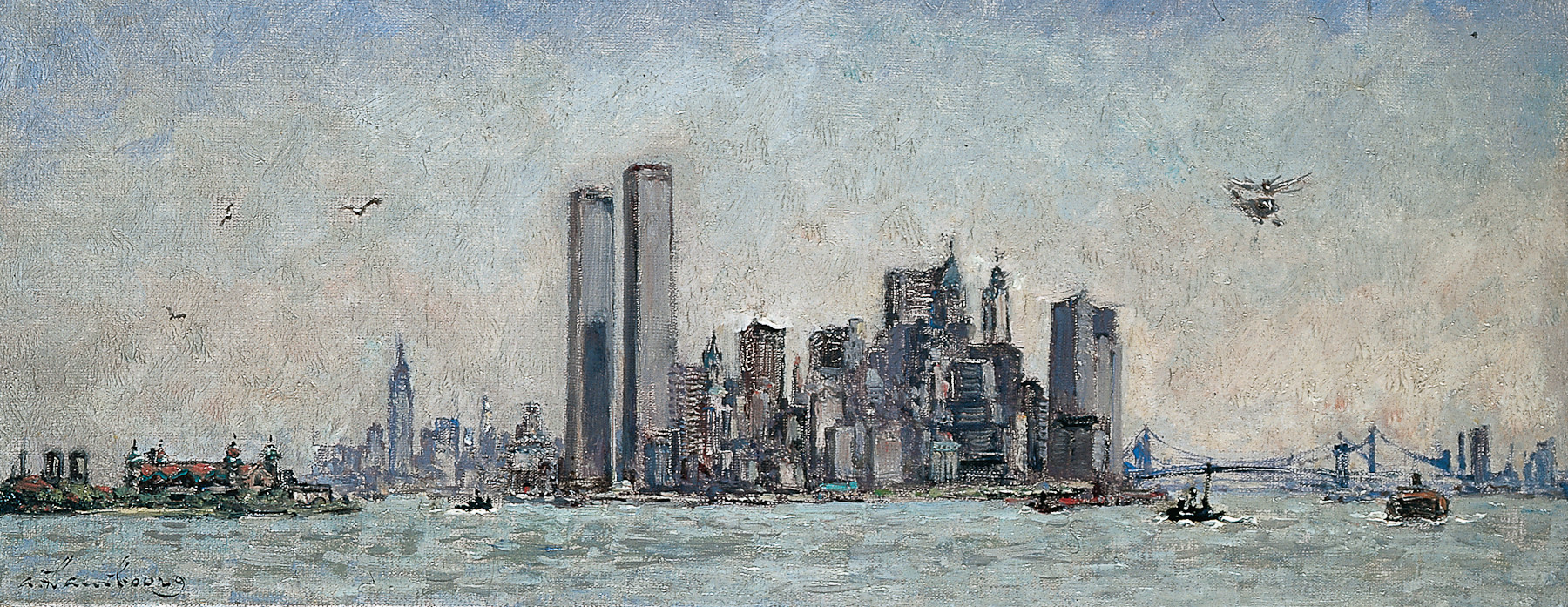 «Printemps vers Manhattan, le matin» 1973, 20cmx50cm, NY18