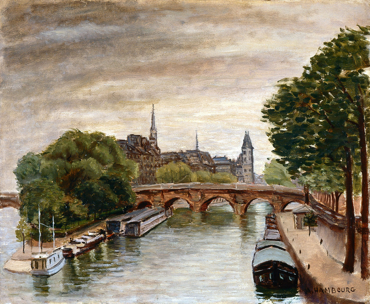 L'Ile de la Cité circa 1937 38x46cm PA60
