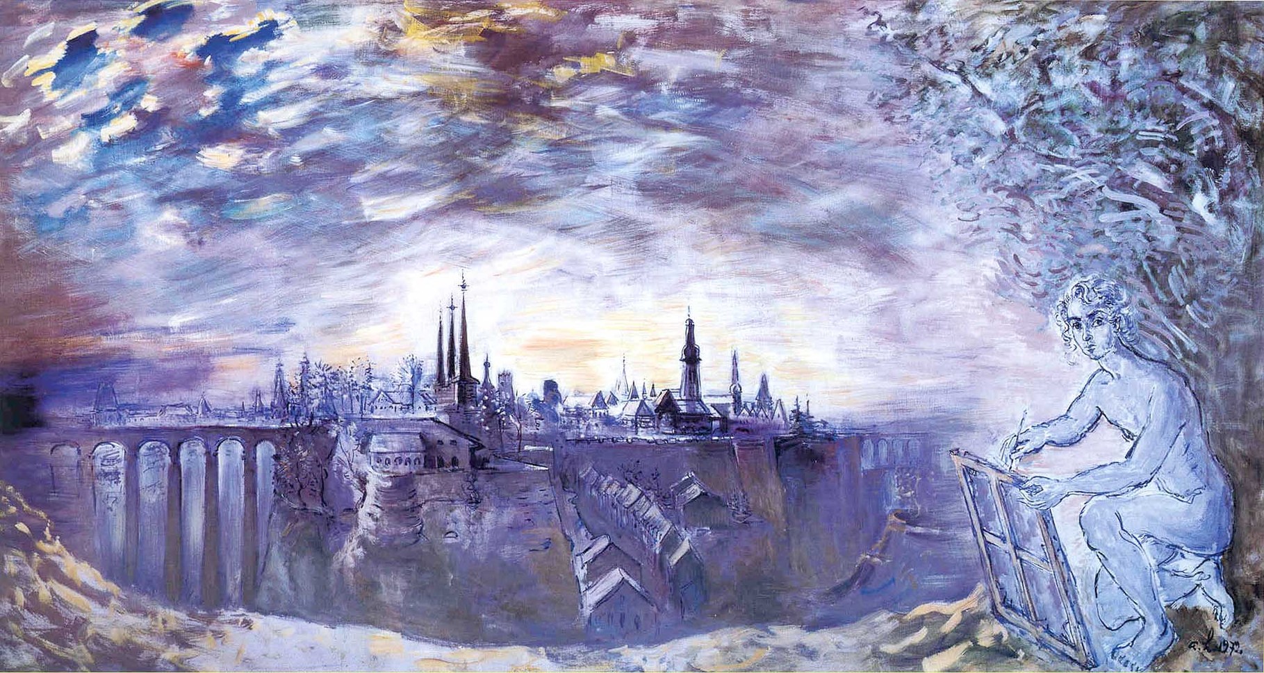 "Luxembourg, la Peinture" 1972, 205x422cm, DEC25