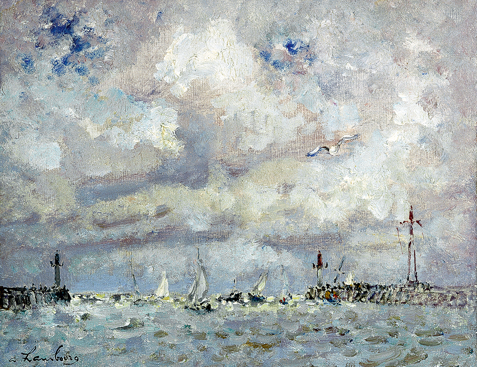 «Temps couvert à Deauville» 1974, 27cmx35cm, BAN53