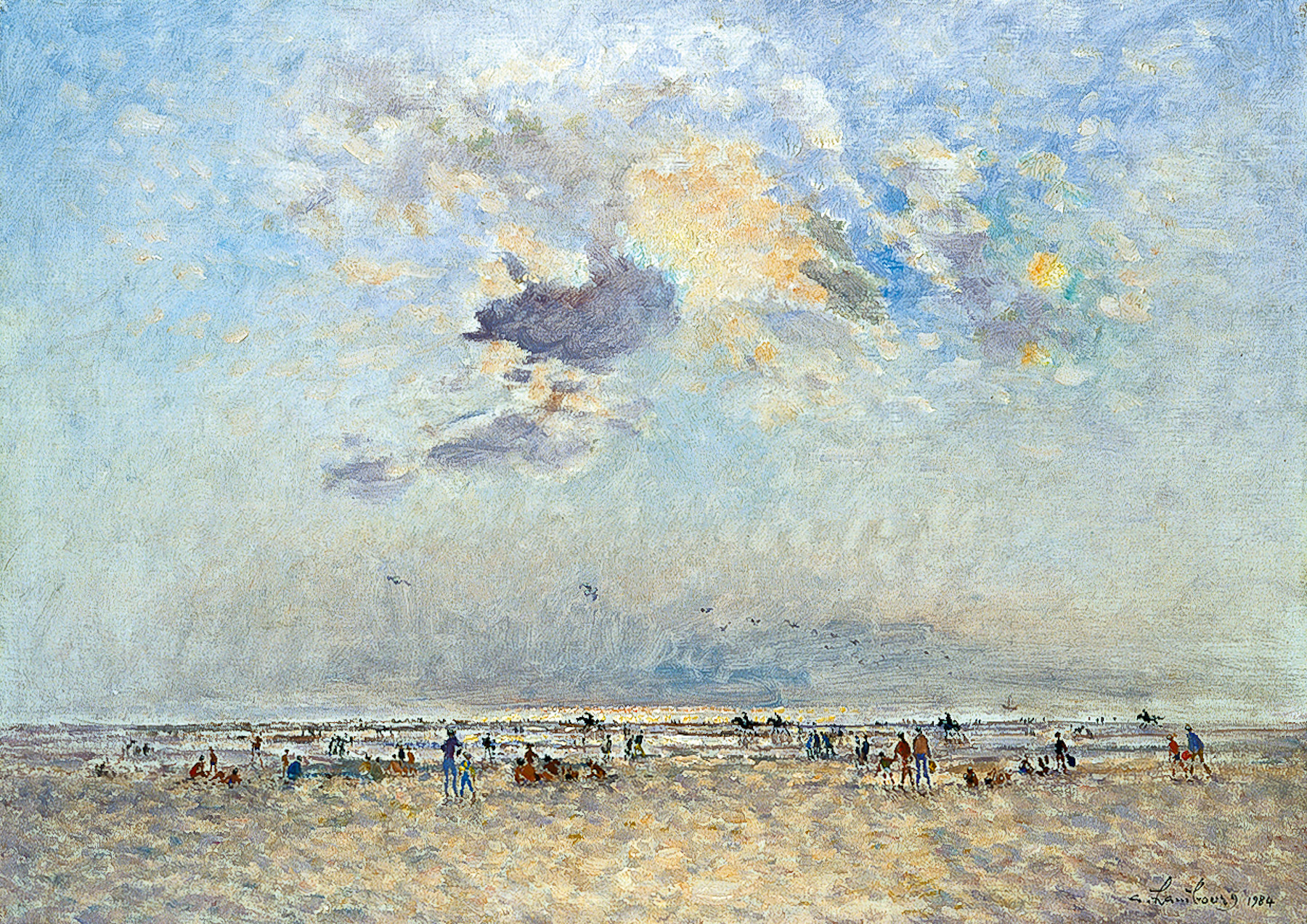 «Bel après-midi, marée basse, début Septembre» 1984, 46cmx65cm, PLD106