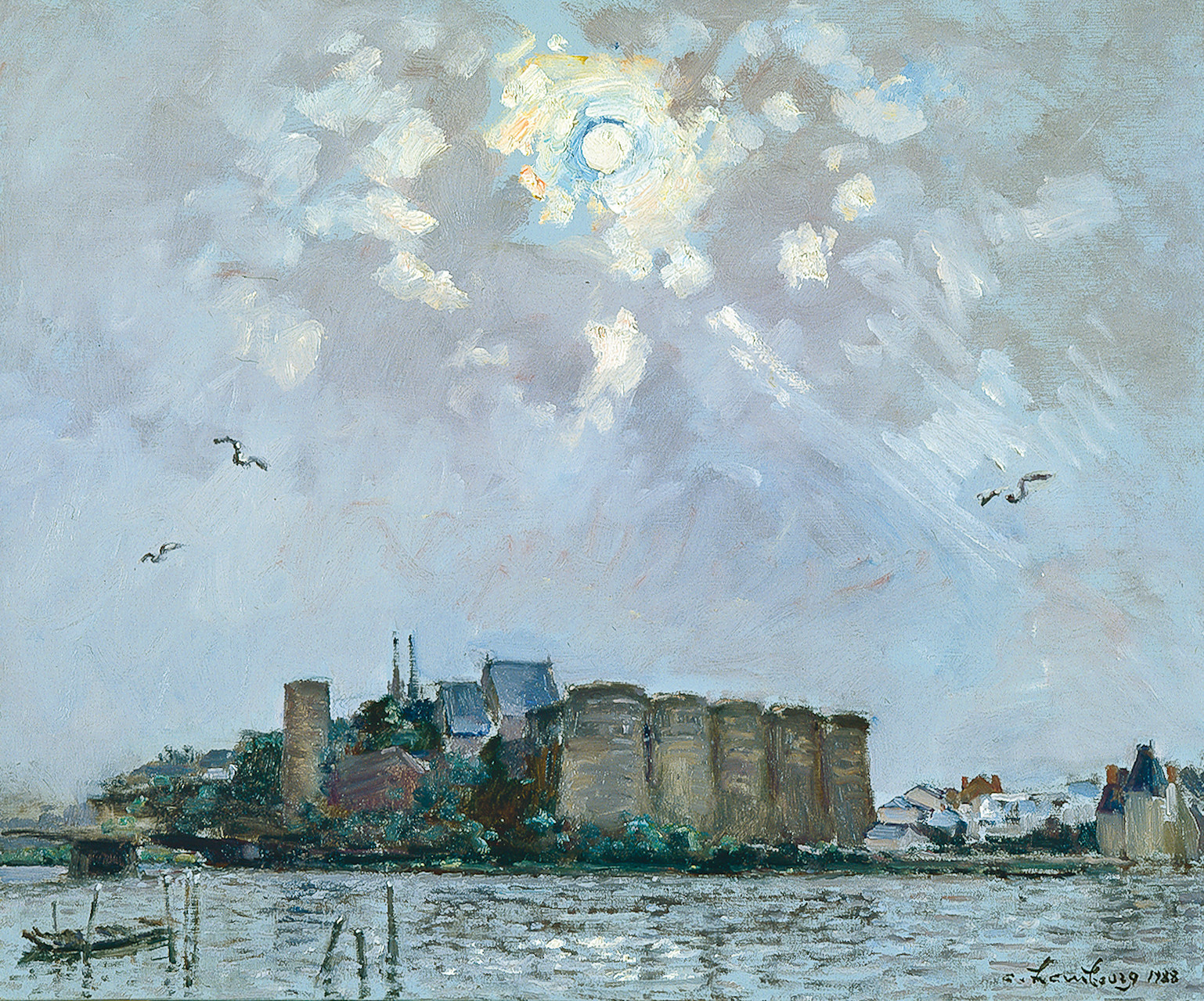 «Le matin au printemps à Angers» 1988, 54cmx65cm, DP21