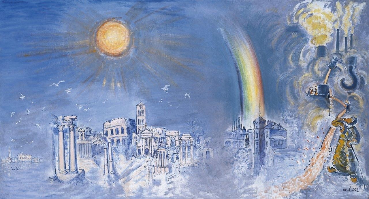 "Venise, Rome, la maison de Robert Schuman" 1972, 205x422cm, DEC28