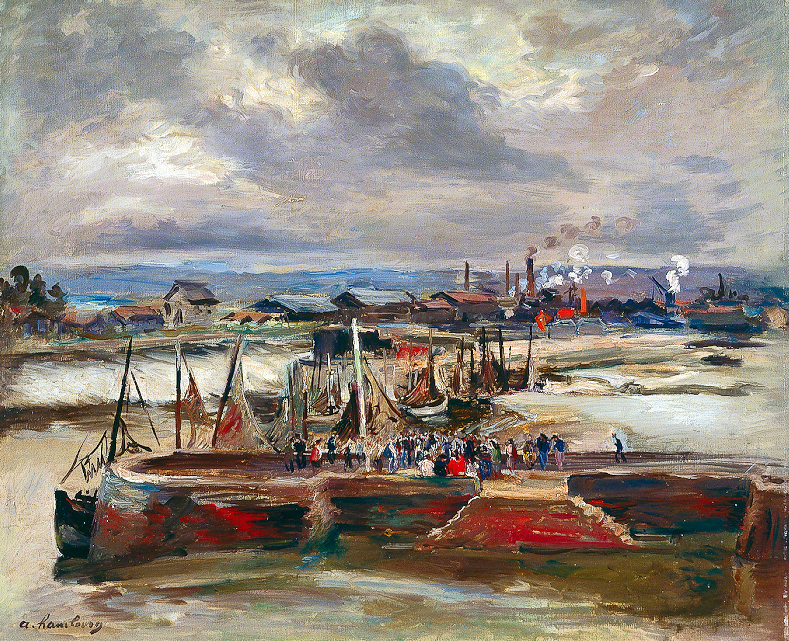 «Honfleur, temps gris» 1947, 60cmx73cm, HF37