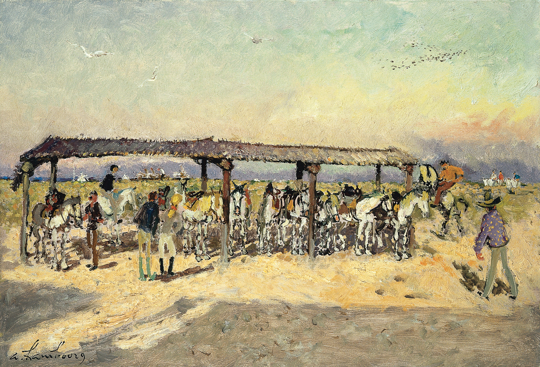 «L’après-midi en Camargue» 1969, 50cmx73cm, SU28