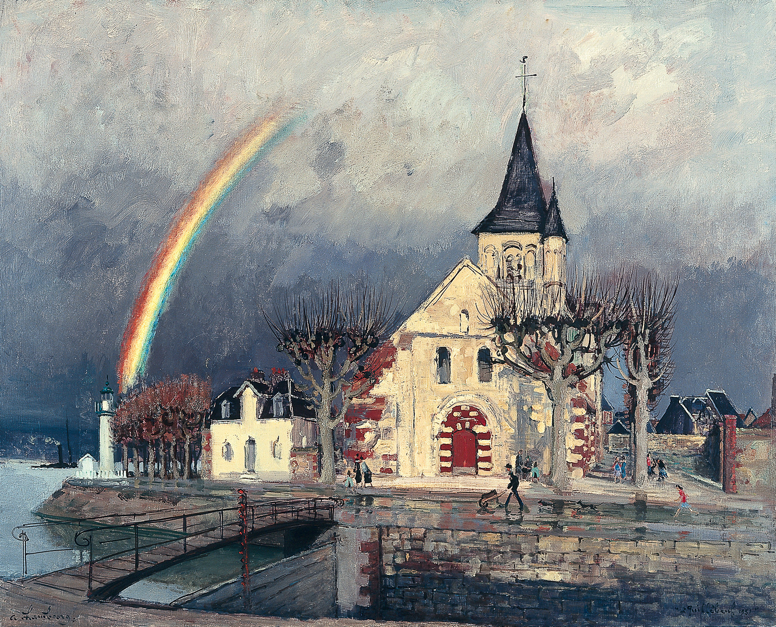 «Arc en ciel à Quillebeuf»1951, 81cmx100cm,GP 61