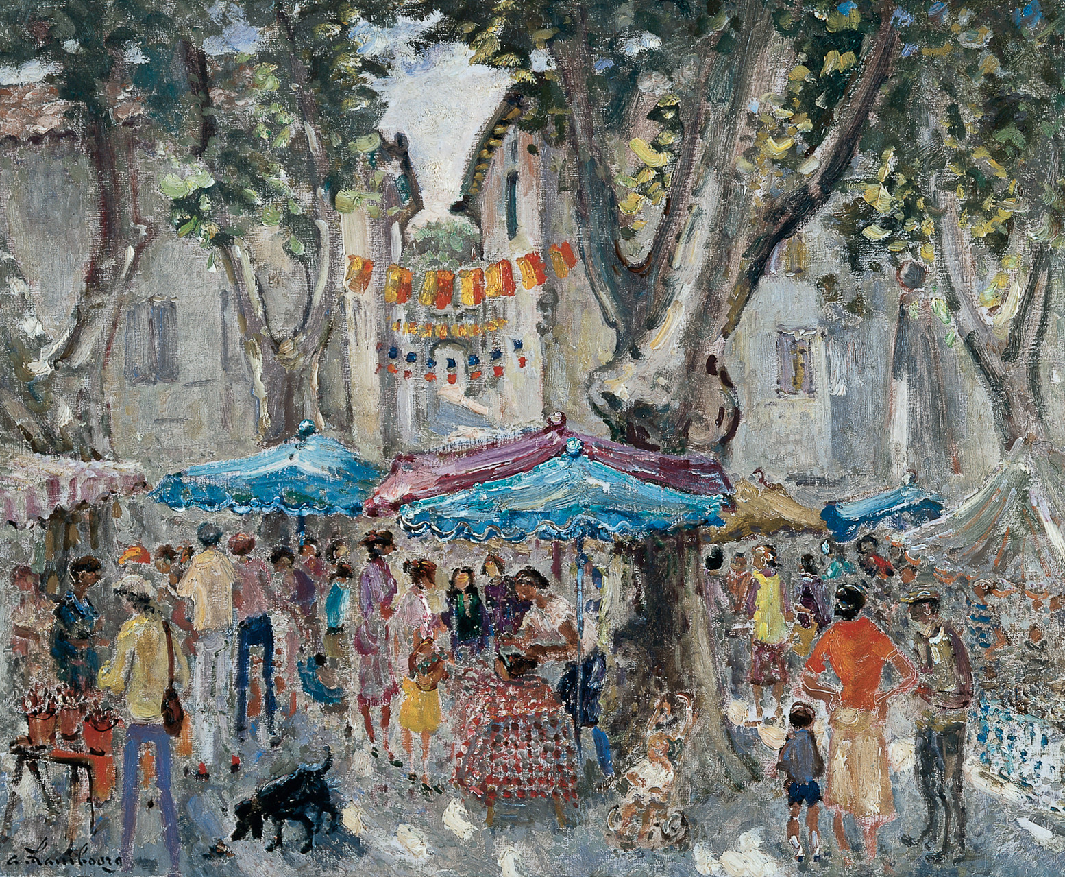 «Septembre 1980, sur la place» 1980, 60cmx73cm, SR90