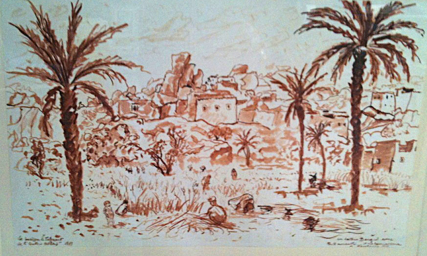 1939 Tafraout huile sur papier