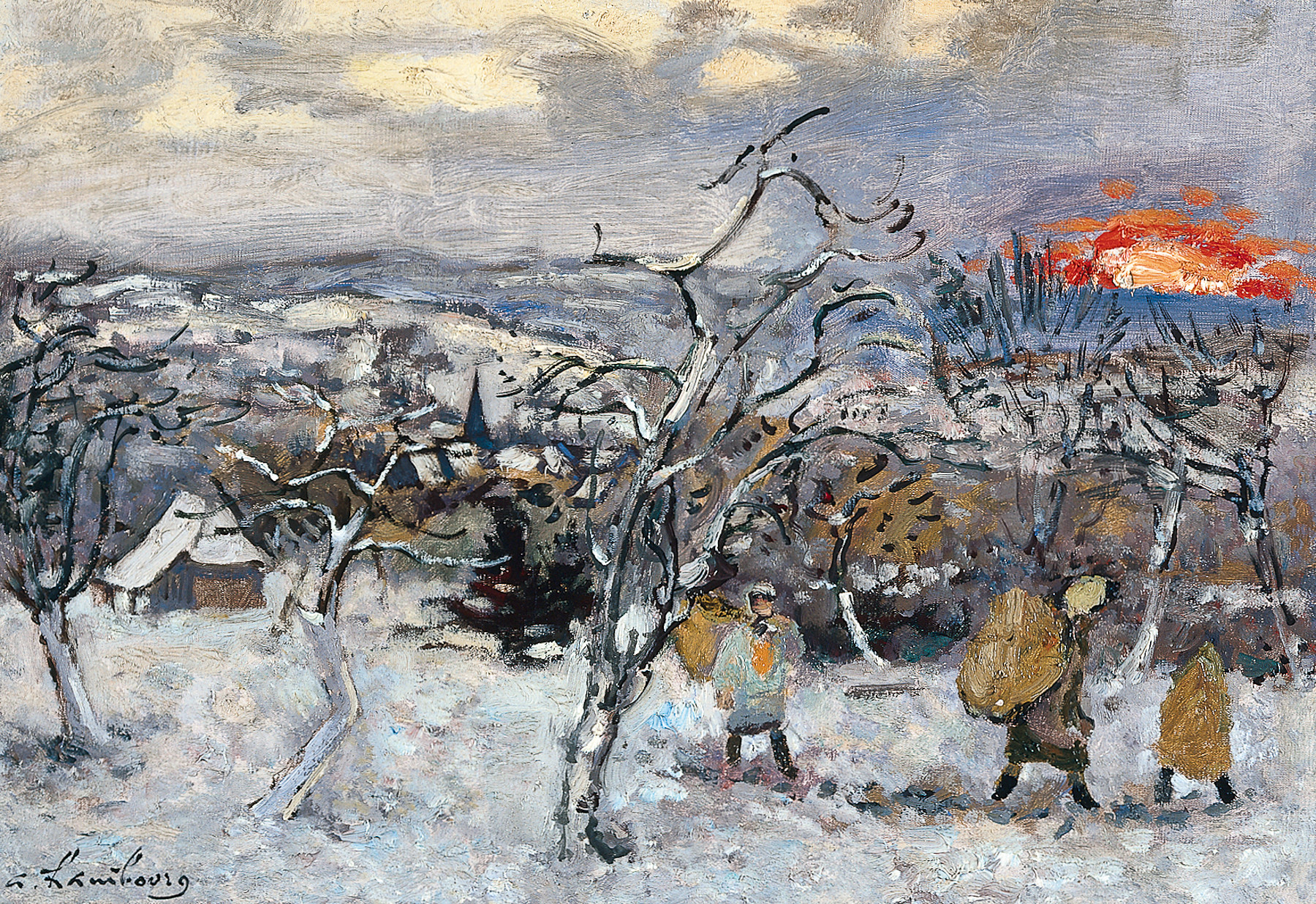 «Neige à Englesqueville» 1969/1972, 38cmx55cm, EN18