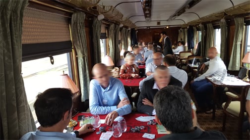 Soirée poker dans l'Orient Express