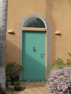 Ceramic InsulCoat Wall - Stucco - Moroccan-Style House Front Door; Vista, California