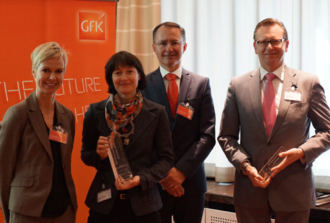 A. Reimer, Senior Research Consultant Brand and Customer Experience GFK; C. Diethelm, Director of Sustainability & Issue Management Migros; L. Szabo, Managing Director GFK; A. Weiss, Head of Investor Relations and Corporate Communications Actelion (v.l.)