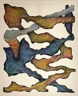 Merlin Kratky, Beyond Fiction, Sprühlack / Leinwand, 99,5 x 72,5 cm