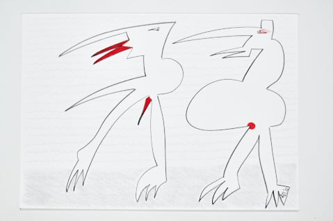 Anita Münz, Augenhöhe, Zeichnung, Buntstift / Papier, 30 x 40 cm, Foto: Luzia Ellert