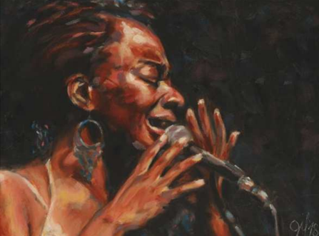 Gabriele Ingeborg Fischer, Concha Buika I , Acryl, 40 x 30 cm