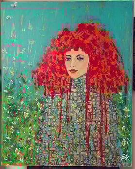 Sieglinde Mikula, Smile, Acryl / Leinwand, 80 x 100 cm