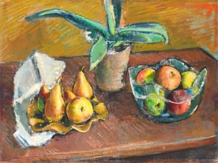 Anton Faistauer, Stillleben mit Aloe, Öl / Leinwand, 56 x 72,5 cm, 1927 