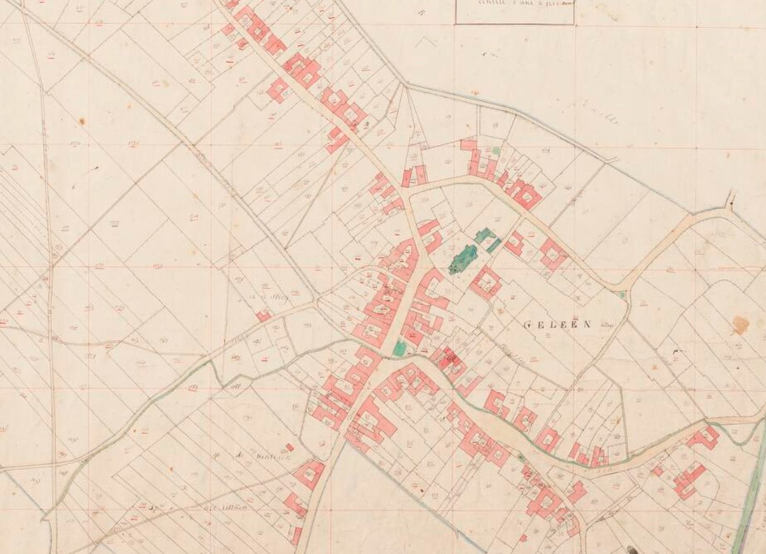 Oud Geleen op de kadastrale minuutkaart 1811-1832.