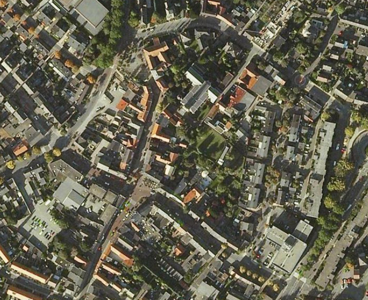 Luchtfoto van Oud Geleen.