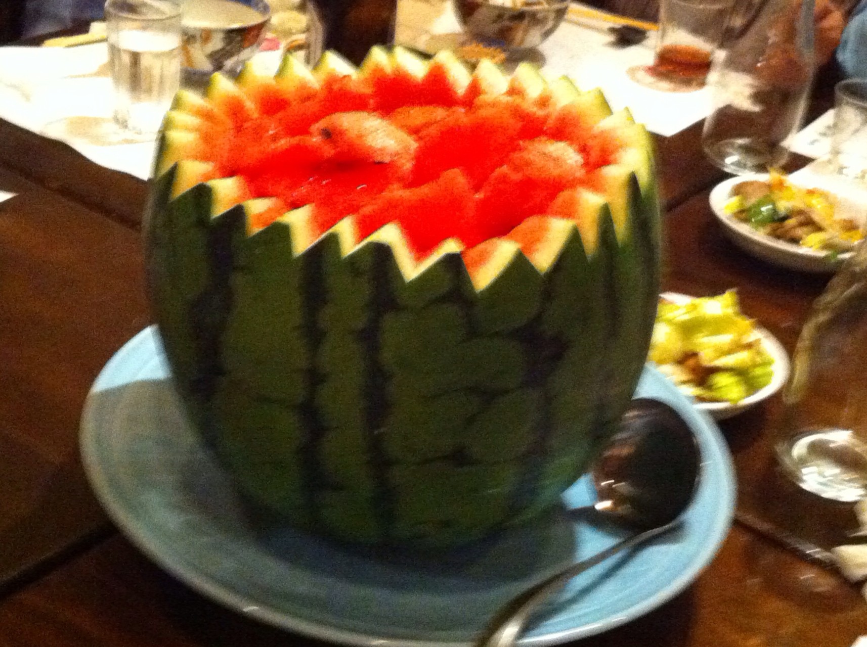 スイカ　白玉のデザート