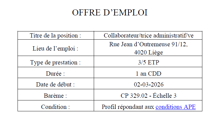 Nous recrutons !