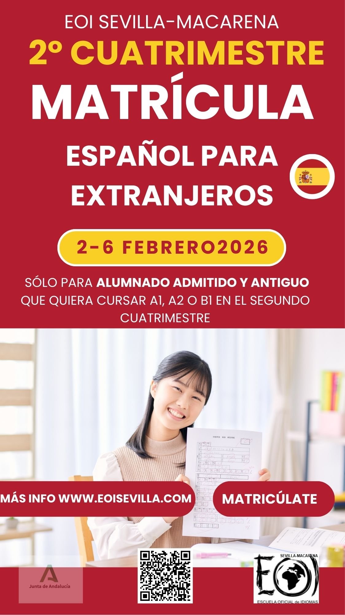 MATRÍCULA ESPAÑOL 2DO CUATRIMESTRE